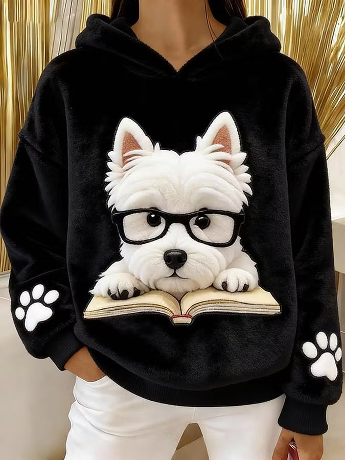 Aileen - Sweat à capuche à imprimé graphique, au toucher doux