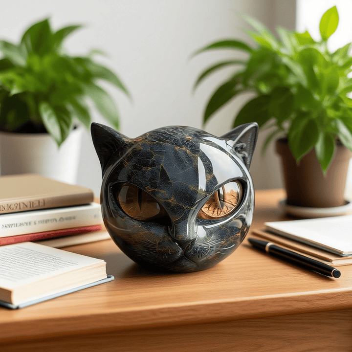 Bellanora - Ornement sculptural tête de chat