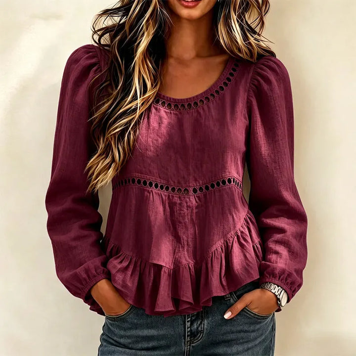 Genevelle - Blouse volantée au toucher doux