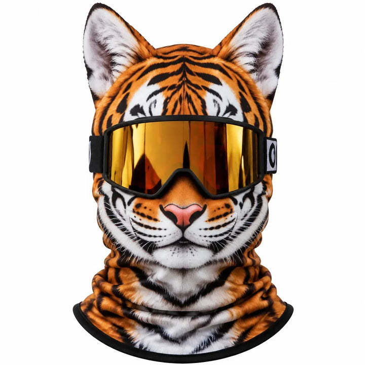 Hadren - Cagoule de ski en tissu doux avec visage d'animal