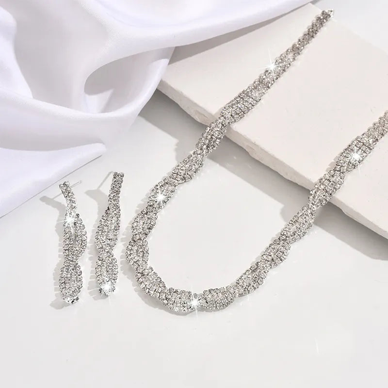 Alessara - Parure torsadée en cristal
