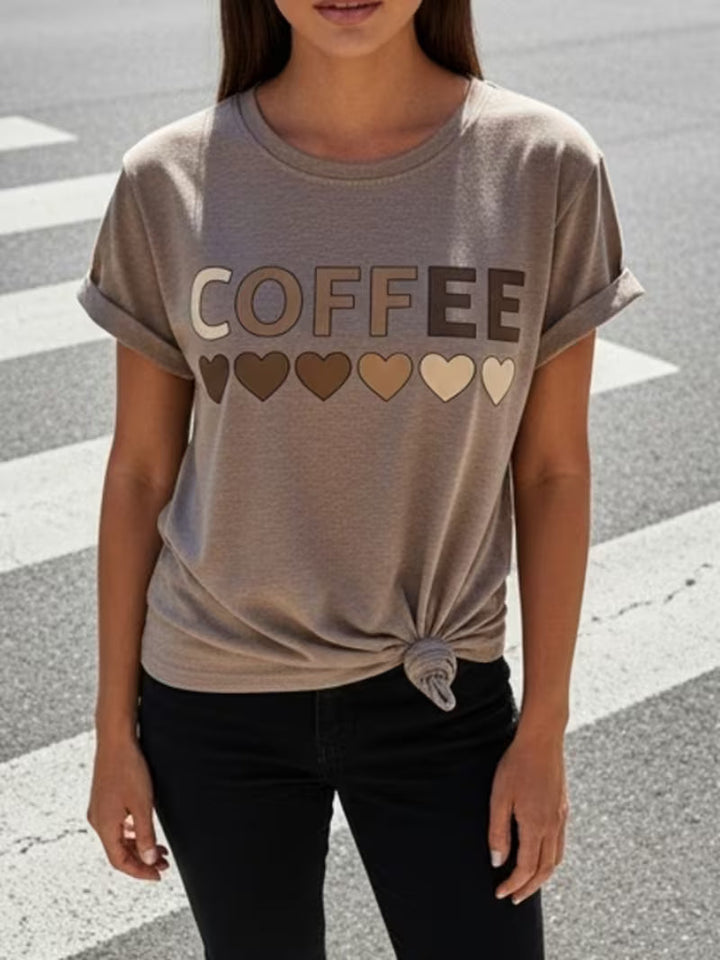 Sarai - T-shirt à motif Cœur de Café