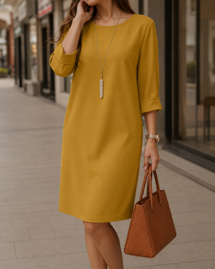 Delya - Robe midi drapée