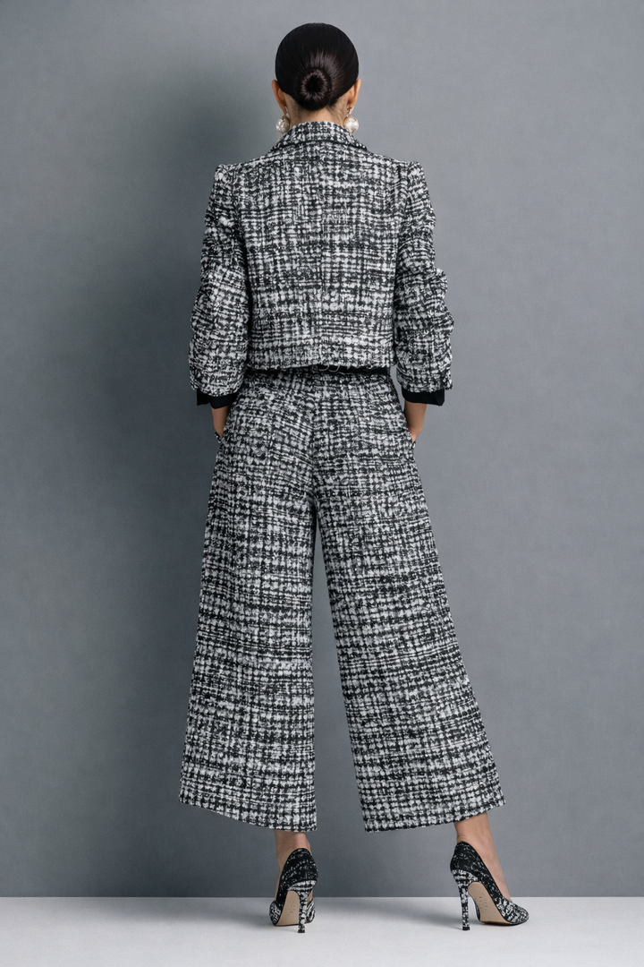 Norabel - Veste cintrée texturée & ensemble pantalon à jambes larges