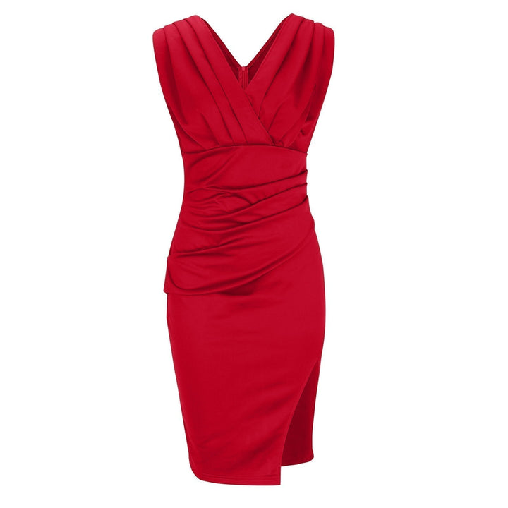Arielle - Robe sculptante fendue à col V