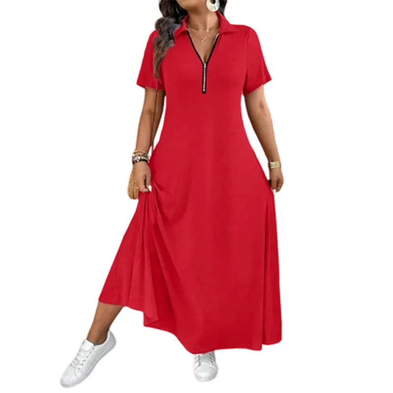Primelle - Robe longue à col zippé, au toucher doux