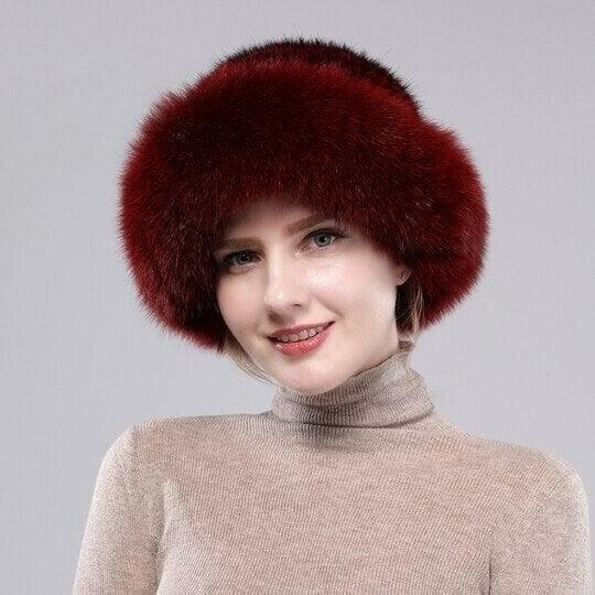 Olwen - Chapeau d'hiver en fausse fourrure duveteuse