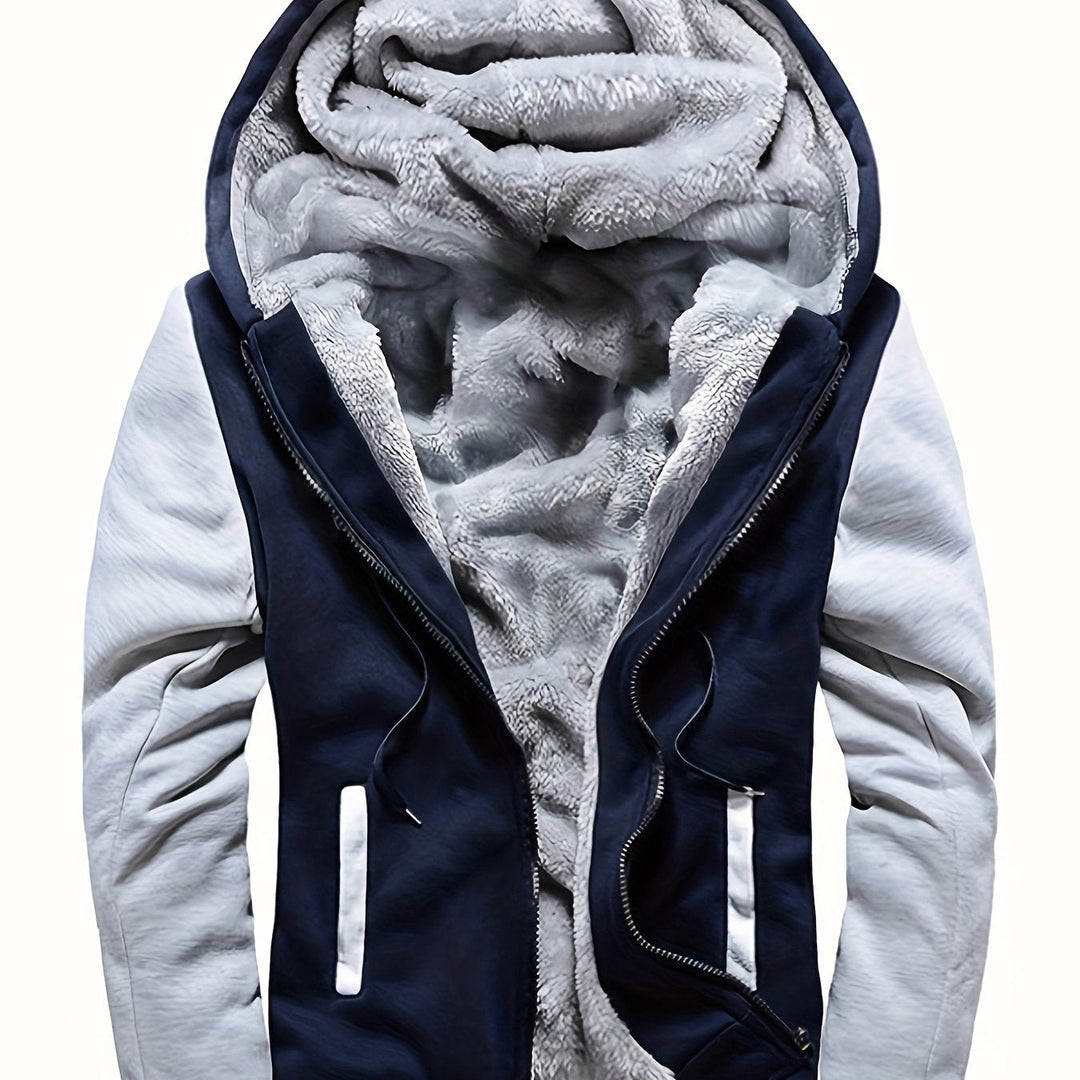 Dax - Sweat à capuche zippé épais à motif camouflage