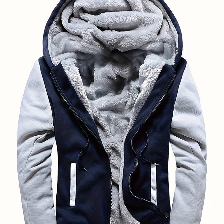 Dax - Sweat à capuche zippé épais à motif camouflage