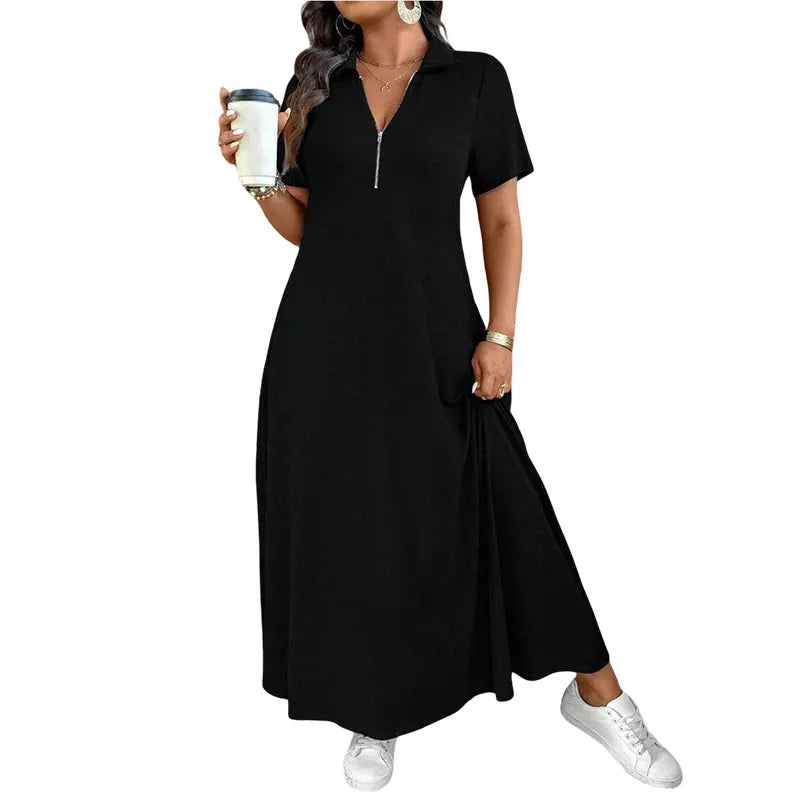 Primelle - Robe longue à col zippé, au toucher doux