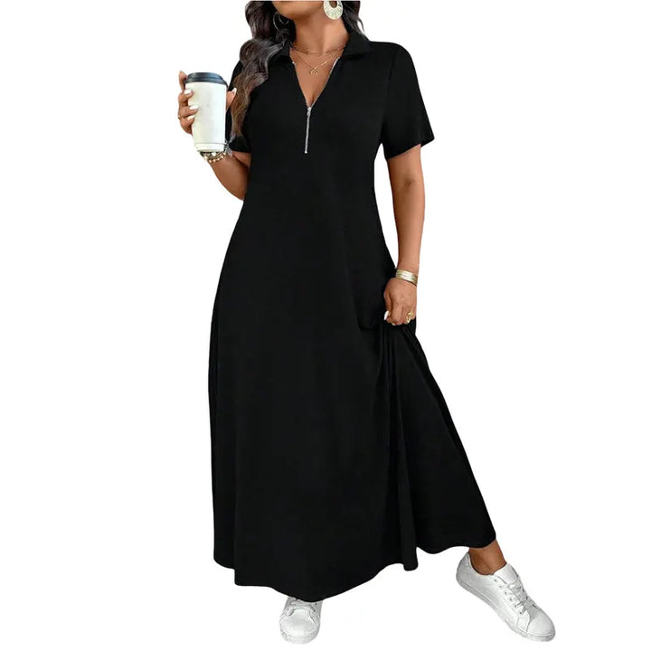 Primelle - Robe longue à col zippé, au toucher doux