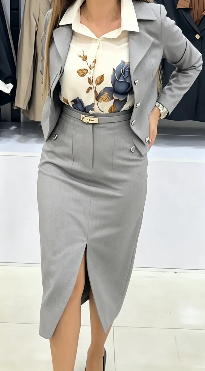 Xavina - Tailleur jupe sur-mesure