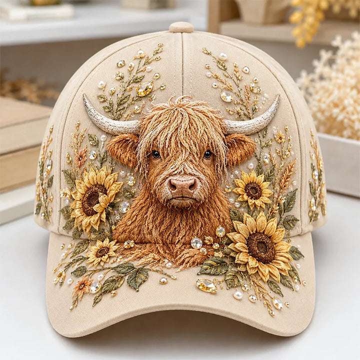 Arlena - Casquette à motif équestre avec détail floral