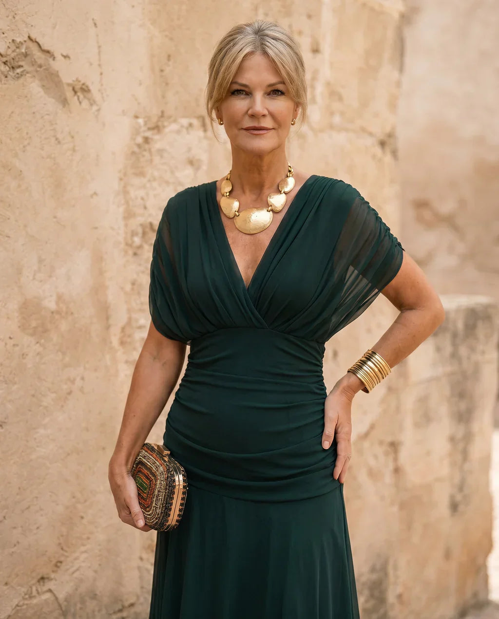 Samantha - Robe drapée élégante
