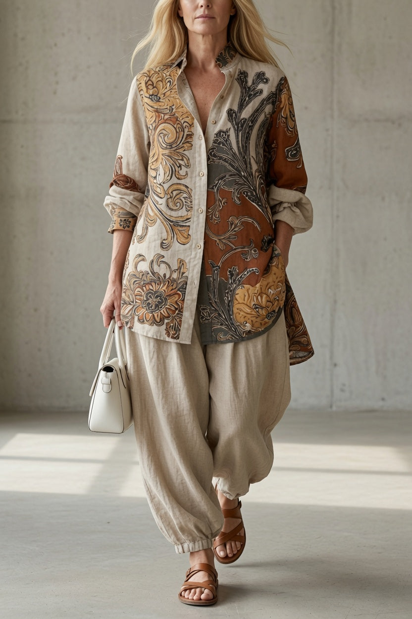 Laurienne - Ensemble chemise et pantalon respirants