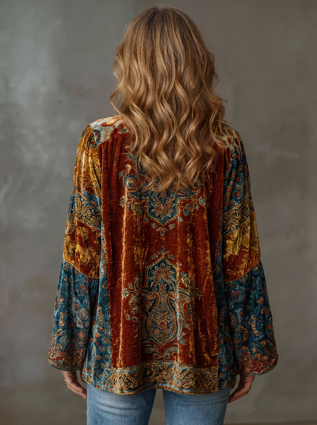 Eudocia - Gilet kimono brodé bohème