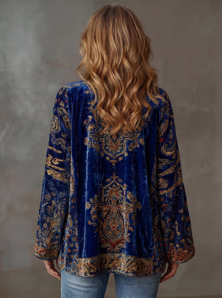 Eudocia - Gilet kimono brodé bohème