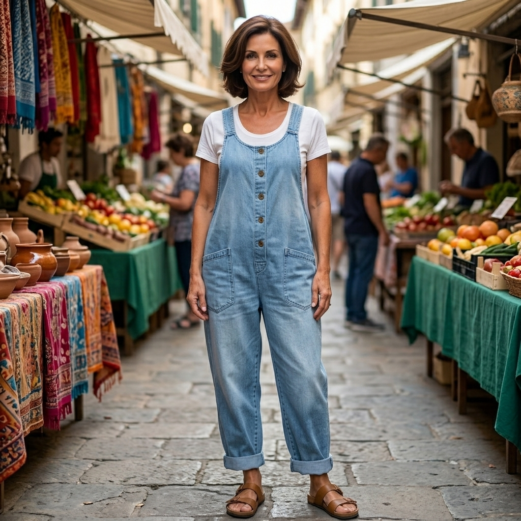 Rowella - Salopette à jambe large au toucher doux