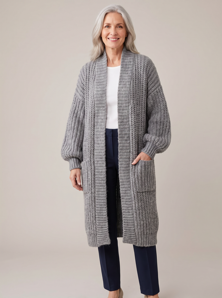 Rosalienne - Cardigan long doux au toucher
