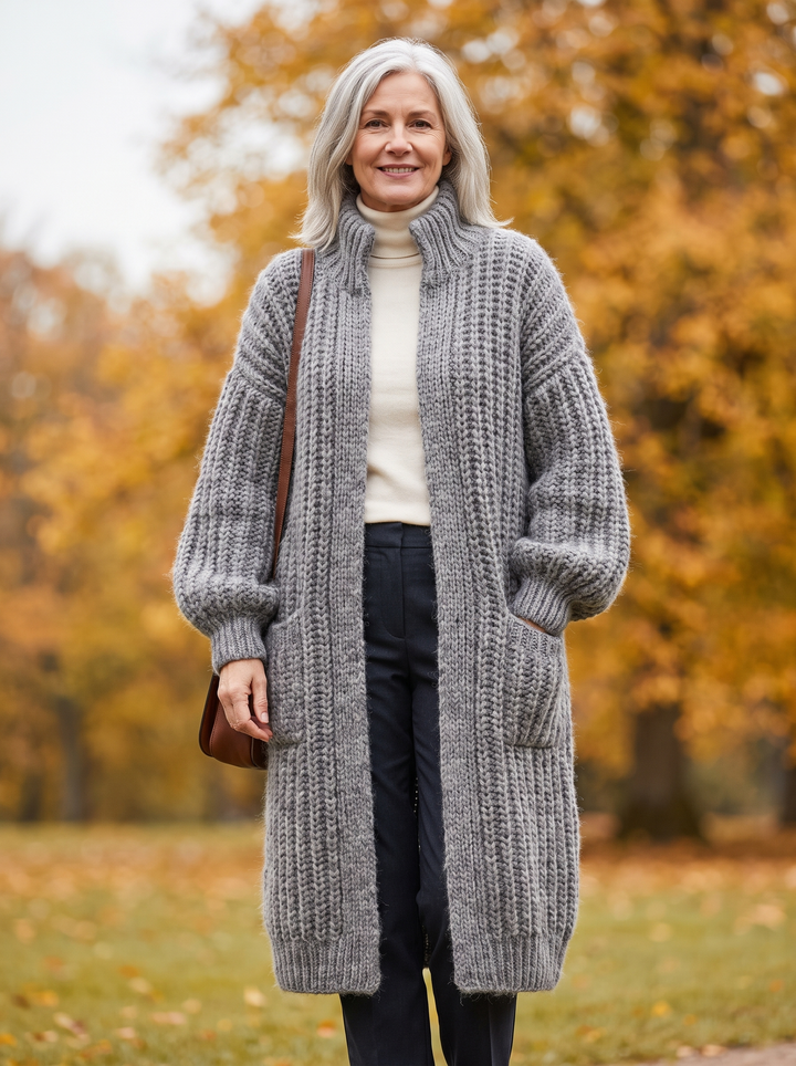 Rosalienne - Cardigan long doux au toucher