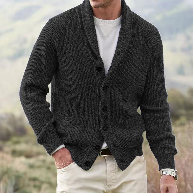 Bevan - Cardigan texturé à col châle