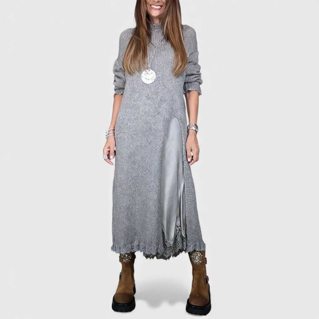 Aravina - Ensemble pull et robe à effet superposé, doux