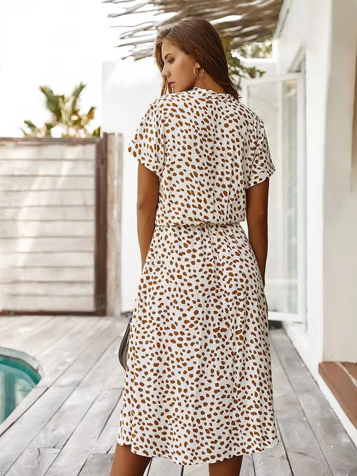 Linnet - Robe midi imprimée ceinturée