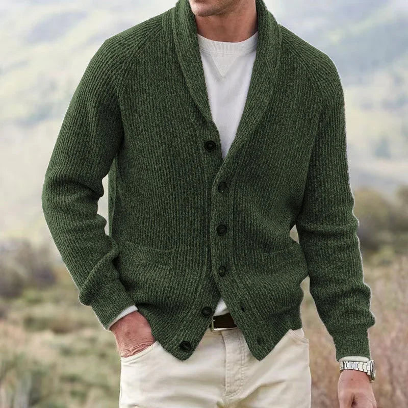 Bevan - Cardigan texturé à col châle