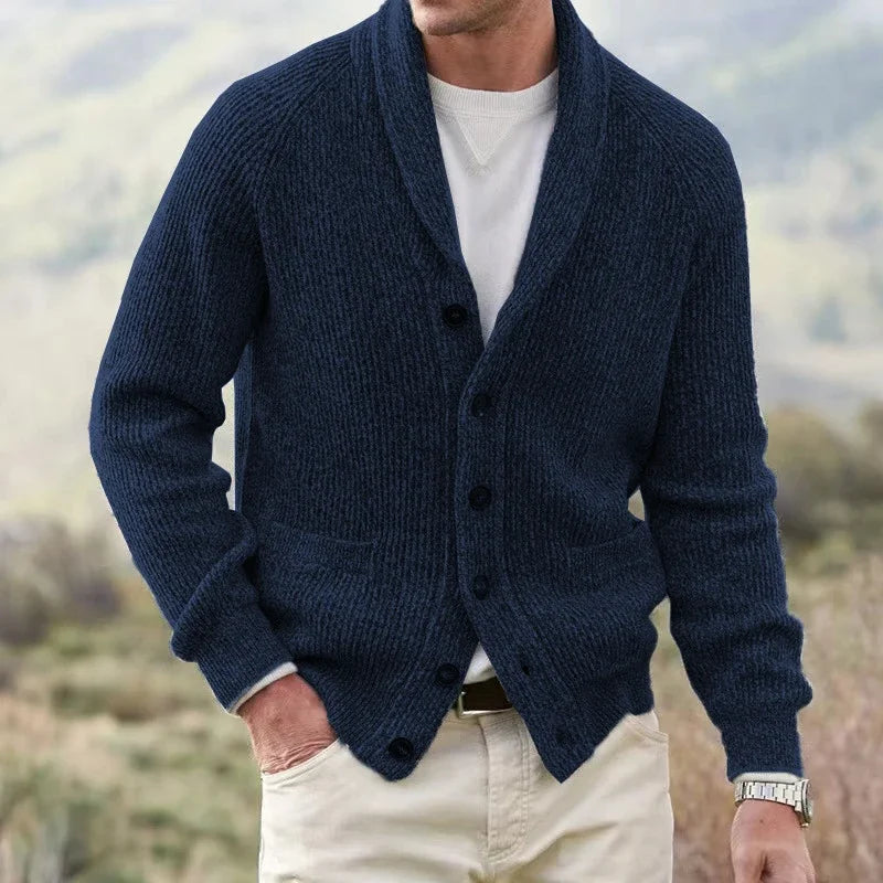 Bevan - Cardigan texturé à col châle