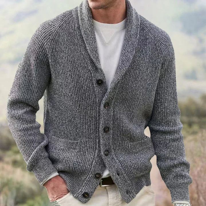 Bevan - Cardigan texturé à col châle
