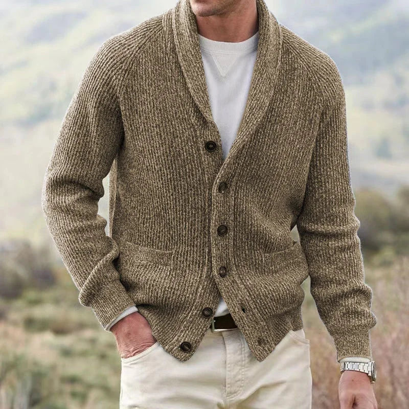 Bevan - Cardigan texturé à col châle