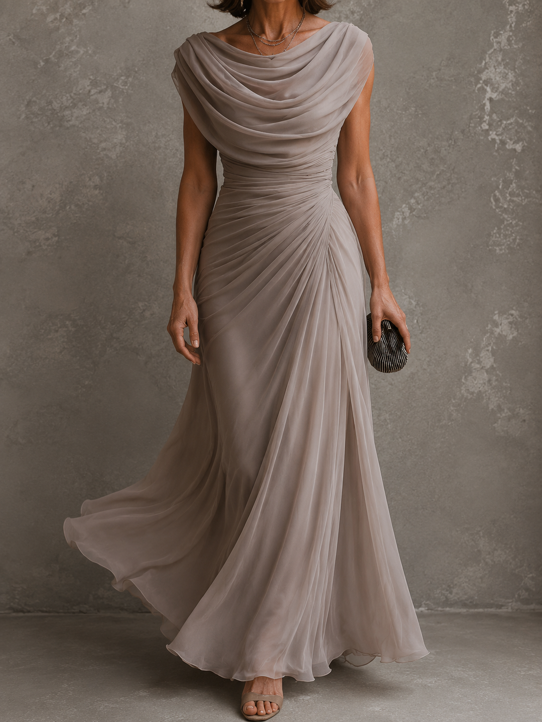 Zorabelle - Robe longue drapée