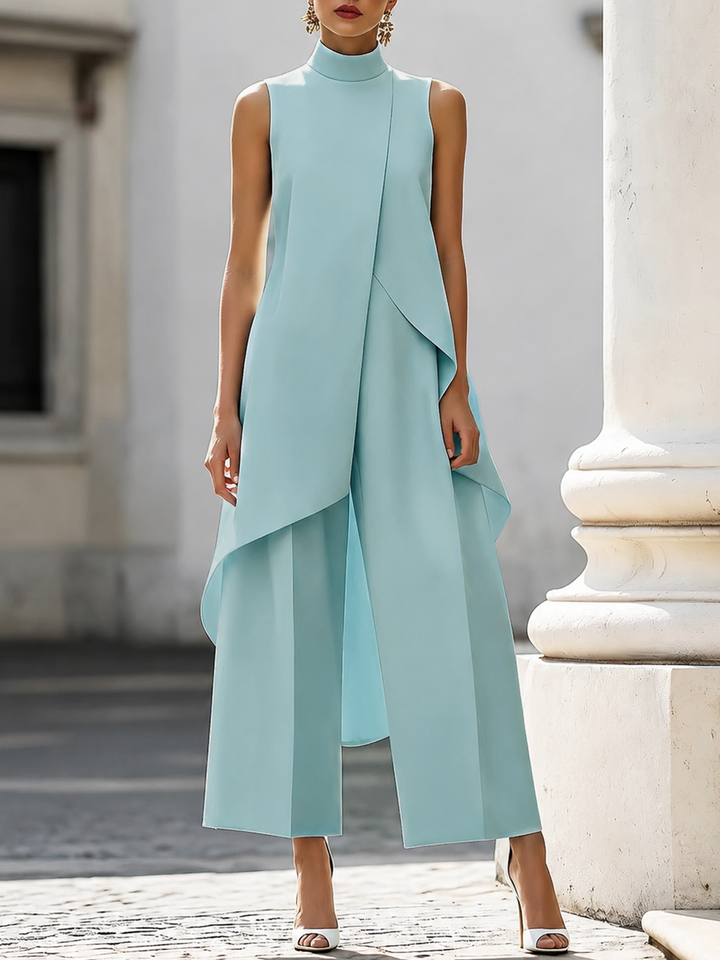 Carina - Ensemble pantalon large structuré