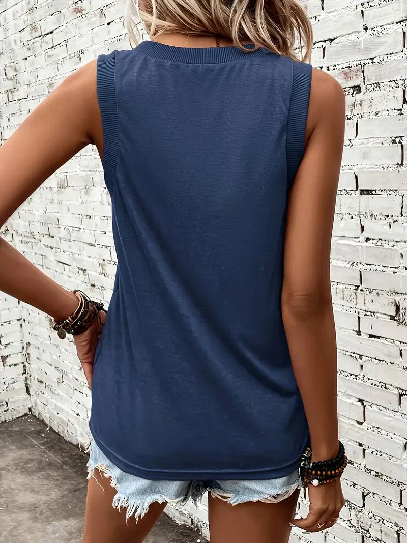Megan - T-shirt doux au toucher à encolure cœur