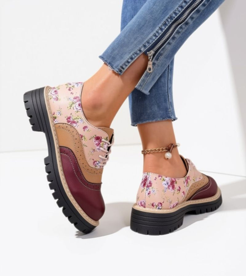 Dagna - Richelieus à motif floral haut de gamme