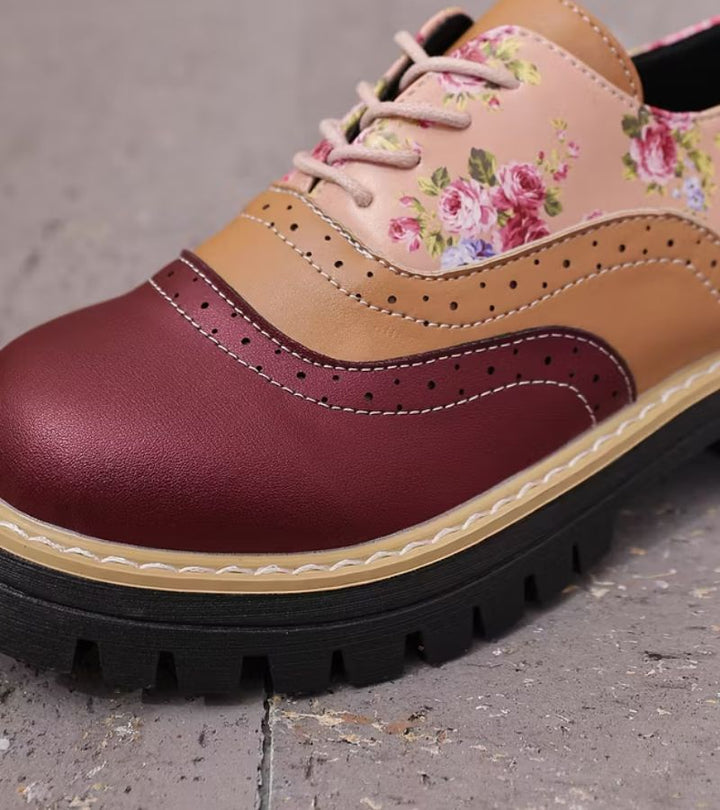 Dagna - Richelieus à motif floral haut de gamme
