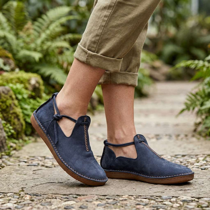 Delaina - Souliers à lacets en cuir vintage