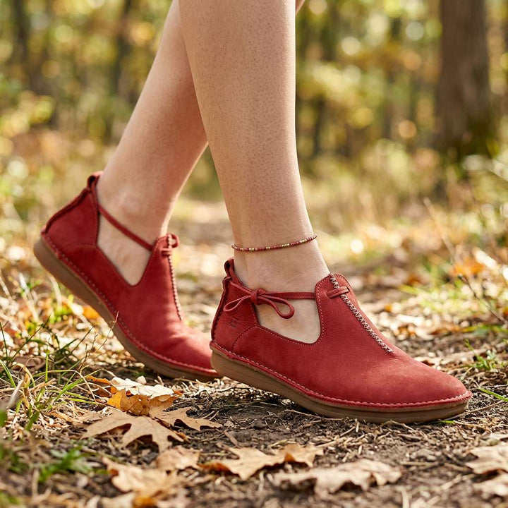 Delaina - Souliers à lacets en cuir vintage