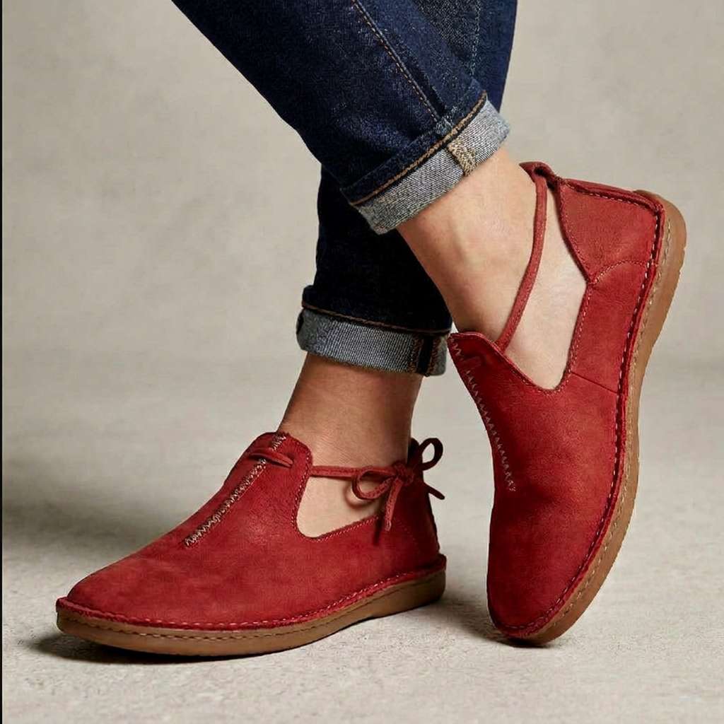 Delaina - Souliers à lacets en cuir vintage