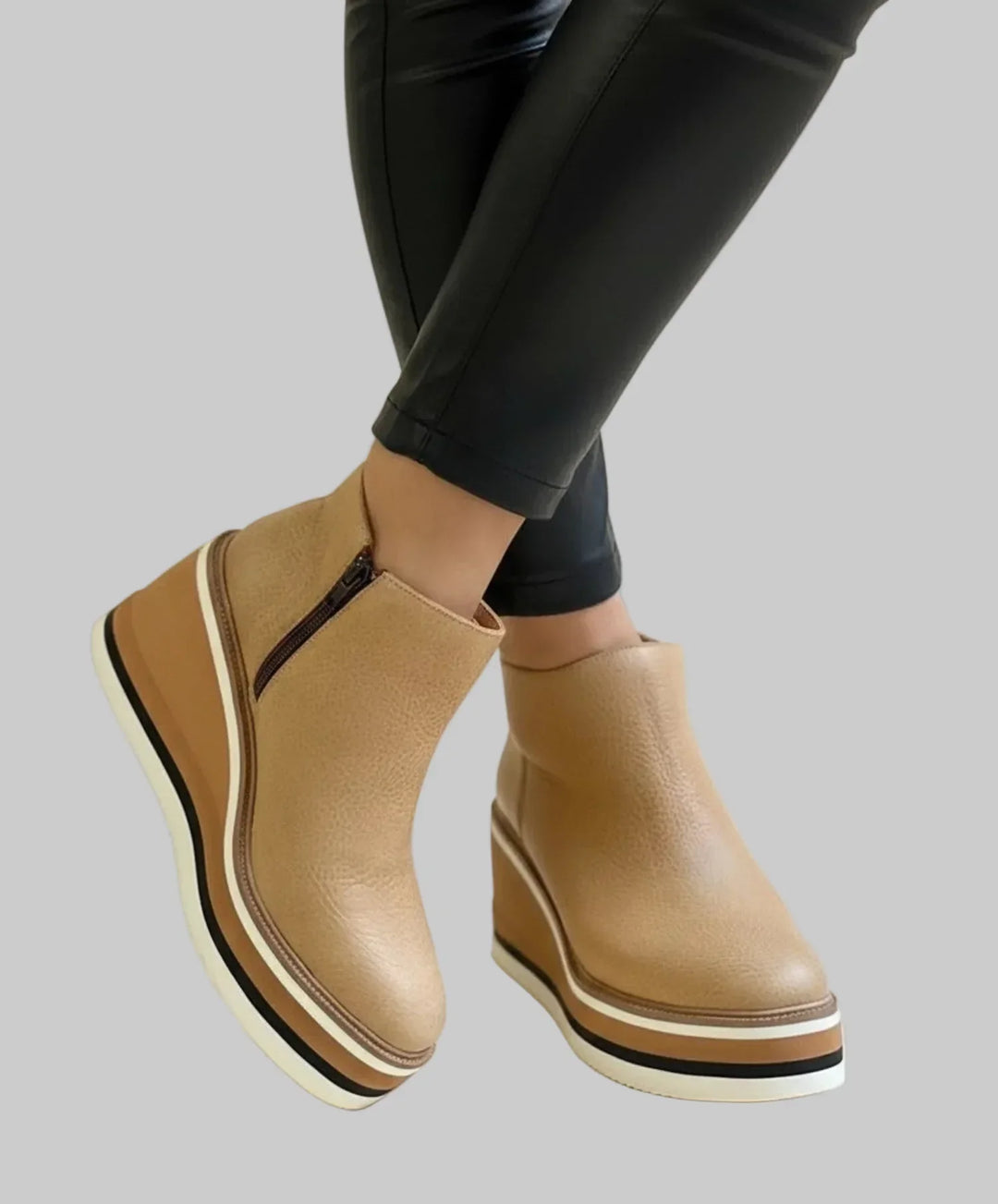 Fayloria - Bottines à talon compensé confortables