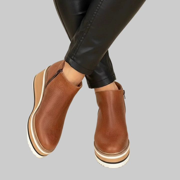 Fayloria - Bottines à talon compensé confortables
