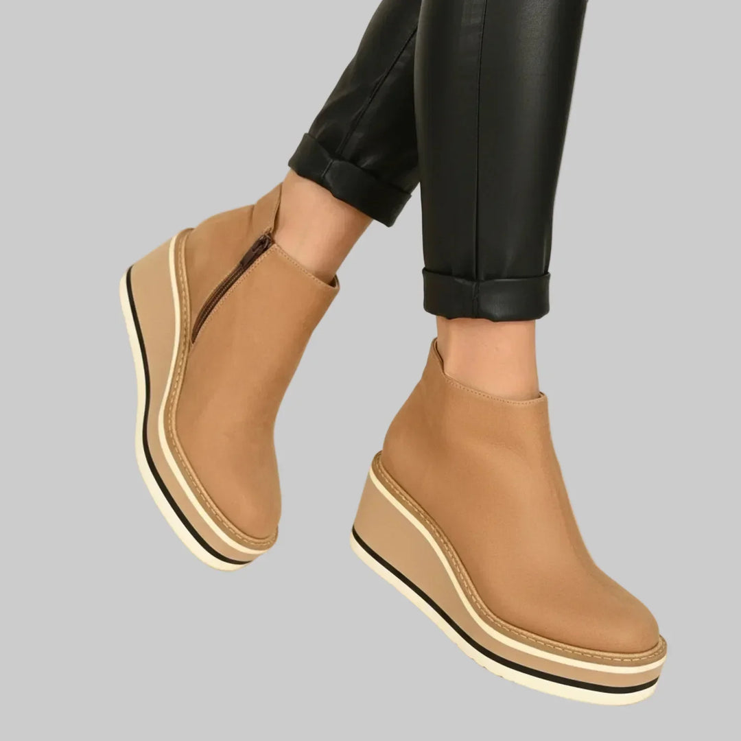 Fayloria - Bottines à talon compensé confortables