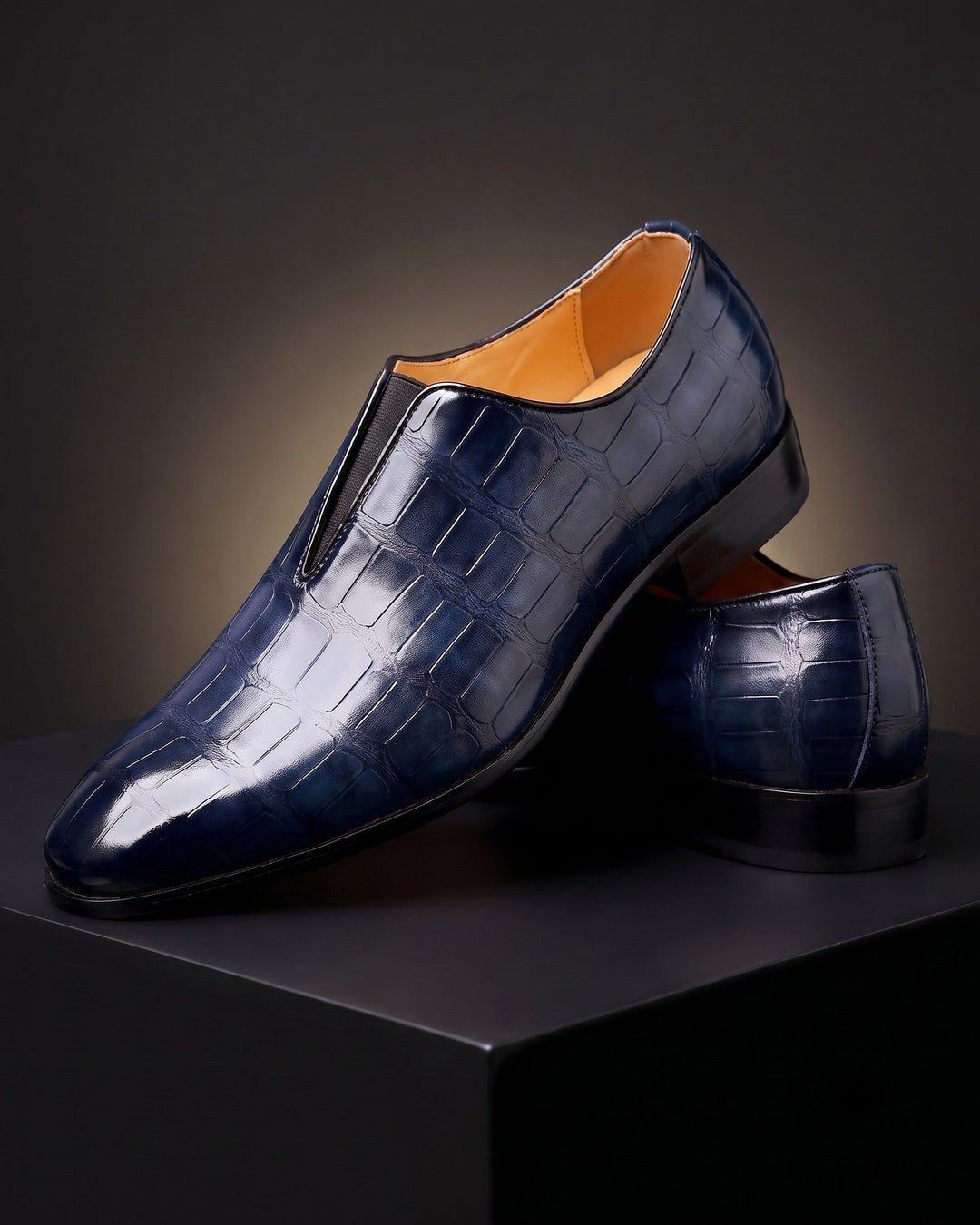 Denton - mocassins à enfiler effet croco