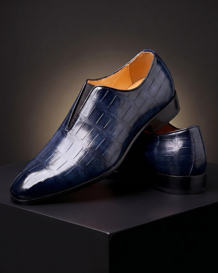 Denton - mocassins à enfiler effet croco