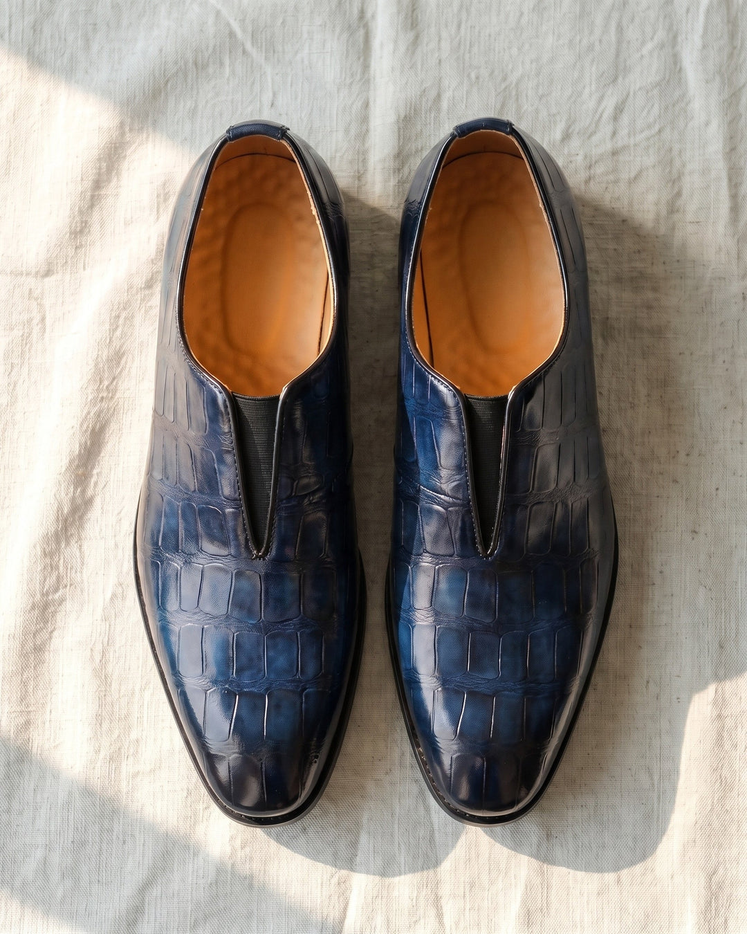 Denton - mocassins à enfiler effet croco