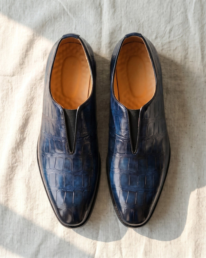 Denton - mocassins à enfiler effet croco