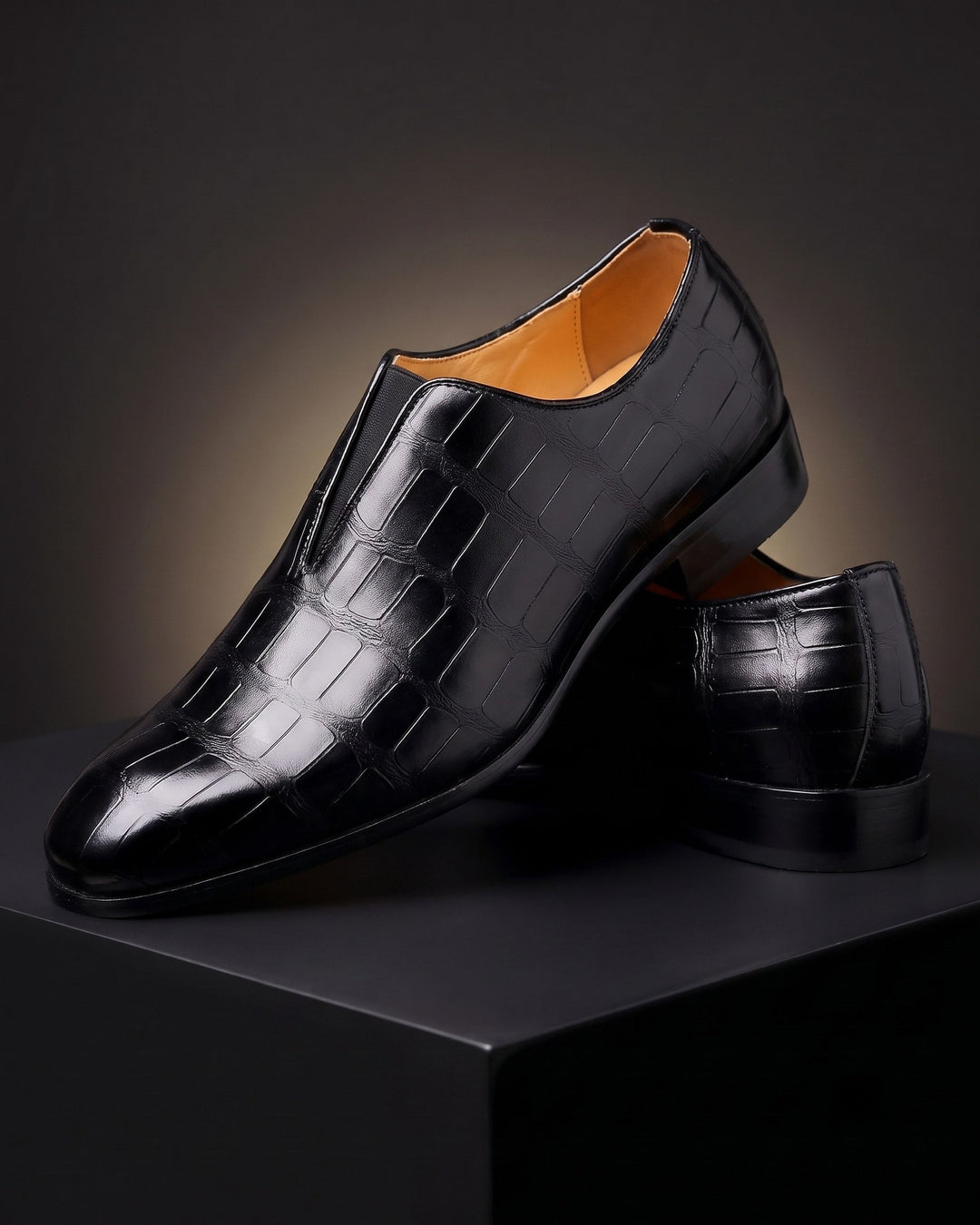 Denton - mocassins à enfiler effet croco