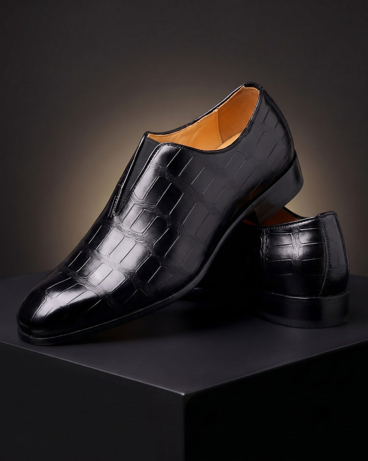 Denton - mocassins à enfiler effet croco