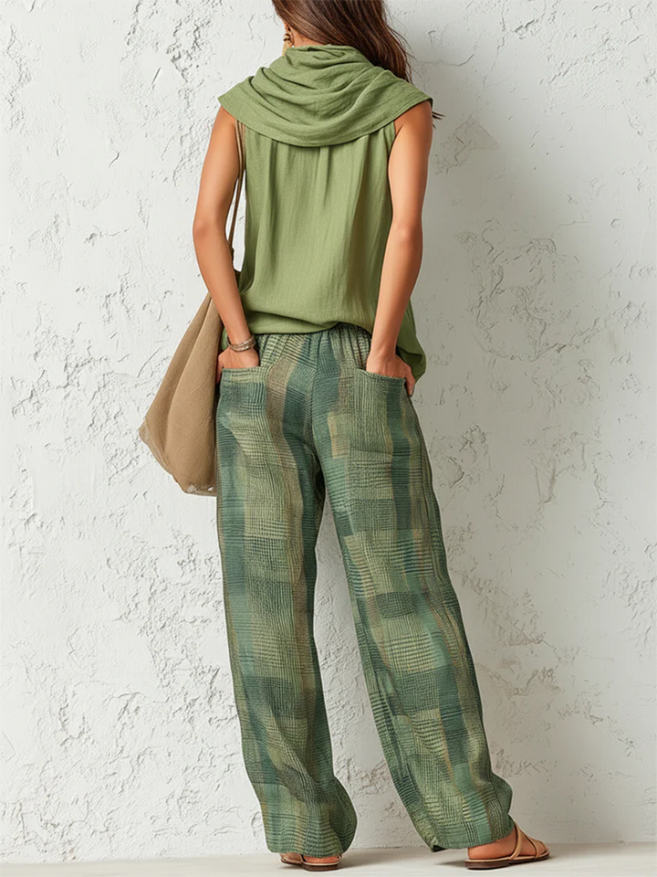 Calienna - Ensemble blouse légère et pantalon large