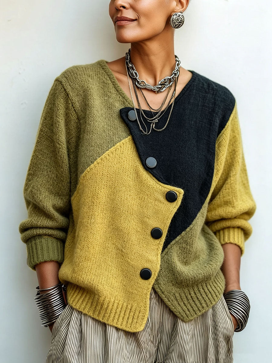 Olina - Cardigan structuré asymétrique